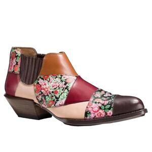 Coach Patchwork Bandit Cowboy Boot Short Patchwork Americana Hickory/Brick 5